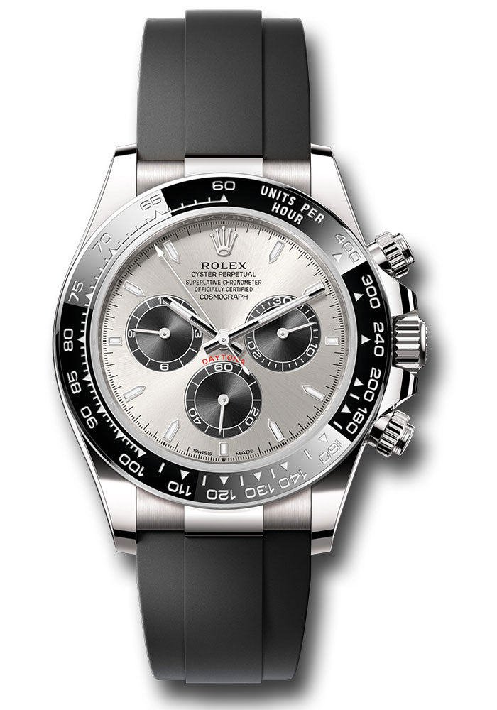 Rolex White Gold Cosmograph Daytona Watch - Black Cerachrom Bezel - Steel And Black Index Dial - Oysterflex Strap - 126519ln stbkiof
