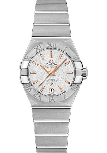 Omega Constellation Co-Axial Master Chronometer Watch - 27 mm Steel Case - White -Silvery Dial - 127.10.27.20.02.001