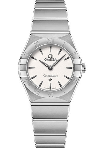 Omega Constellation Manhattan Quartz Watch - 25 mm Steel Case - Crystal White Silvery Dial - 131.10.25.60.02.001