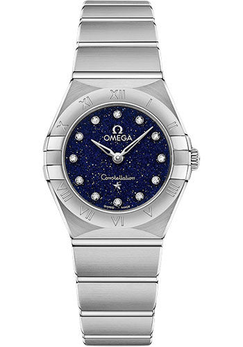 Omega Constellation Quartz - 25 mm Steel Case - Blue Glass Diamond Dial - 131.10.25.60.53.001