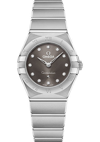 Omega Constellation Manhattan Quartz Watch - 25 mm Steel Case - Grey Diamond Dial - 131.10.25.60.56.001