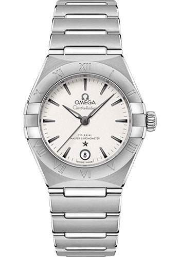Omega Constellation Manhattan Co-Axial Master Chronometer Watch - 29 mm Steel Case - Crystal White Silvery Dial - 131.10.29.20.02.001