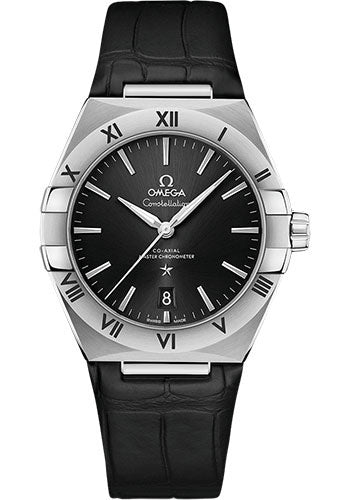Omega Constellation OMEGA Co-Axial Master Chronometer - 39 mm Steel Case - Black Dial - Black Leather Strap - 131.13.39.20.01.001