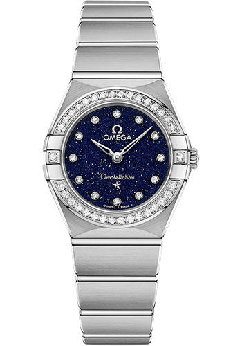 Omega Constellation Quartz - 25 mm Steel Case - Diamond Bezel - Blue Glass Diamond Dial - 131.15.25.60.53.001
