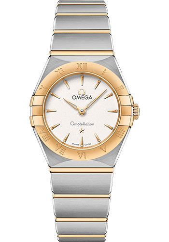 Omega Constellation Manhattan Quartz Watch - 25 mm Steel And Yellow Gold Case - Crystal White Silvery Dial - 131.20.25.60.02.002