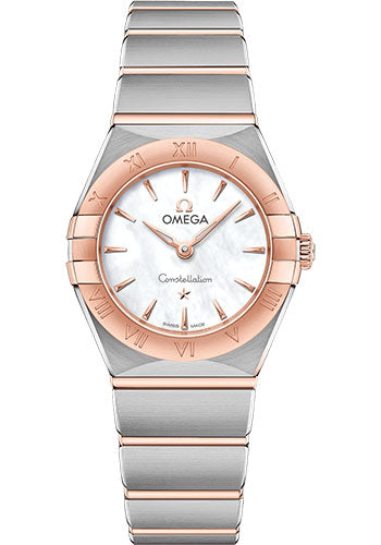 Omega Constellation Manhattan Quartz Watch - 25 mm Steel And Sedna Gold Case - Mother-Of-Pearl Dial - 131.20.25.60.05.001