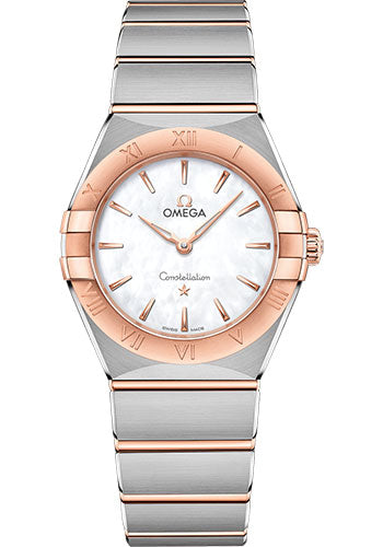 Omega Constellation Manhattan Quartz Watch - 28 mm Steel And Sedna Gold Case - Mother-Of-Pearl Dial - 131.20.28.60.05.001