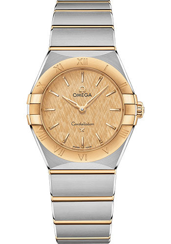 Omega Constellation Manhattan Quartz Watch - 28 mm Steel And Yellow Gold Case - Champagne Dial - 131.20.28.60.08.001