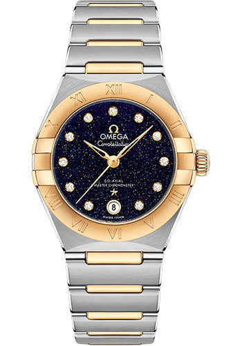 Omega Constellation Omega Co-Axial Master Chronometer - 29 mm Steel And Yellow Gold Case - Blue Glass Diamond Dial - 131.20.29.20.53.001