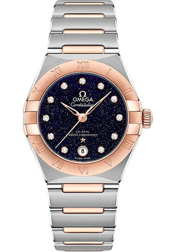 Omega Constellation Omega Co-Axial Master Chronometer - 29 mm Steel And Sedna Gold Case - Blue Glass Diamond Dial - 131.20.29.20.53.002