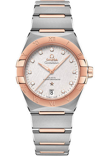 Omega Constellation OMEGA Co-Axial Master Chronometer - 36 mm Steel And Sedna Gold Case - Silvery Diamond Dial - 131.20.36.20.52.001