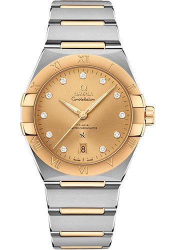Omega Constellation OMEGA Co-Axial Master Chronometer - 39 mm Steel And Yellow Gold Case - Champagne Diamond Dial - 131.20.39.20.58.001
