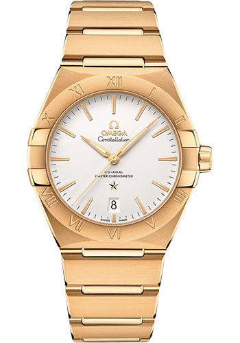 Omega Constellation OMEGA Co-Axial Master Chronometer - 39 mm Yellow Gold Case - Silvery Dial - 131.50.39.20.02.002