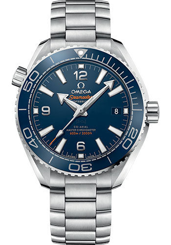 Omega Planet Ocean 600M Co-Axial Master Chronometer Watch - 39.5 mm Steel Case - Unidirectional Blue Cermaic Bezel - Blue Dial - 215.30.40.20.03.001