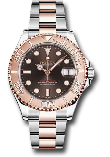 Rolex Steel and Everose Gold Rolesor Yacht-Master 37 Watch - Chocolate Dial - 268621