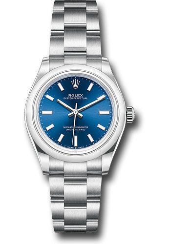 Rolex Oyster Perpetual 31 Watch - Domed Bezel - Blue Index Dial - Oyster Bracelet - 2020 Release - 277200 bluio