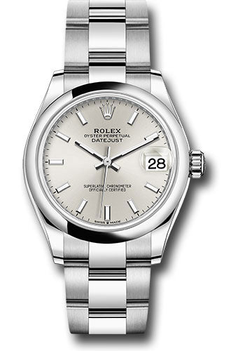 Rolex Steel and White Gold Datejust 31 Watch - Domed Bezel - Silver Index Dial - Oyster Bracelet - 2020 Release - 278240 sio