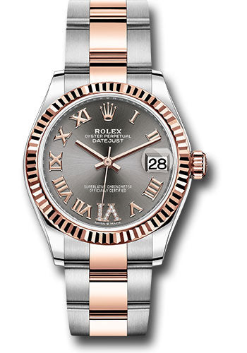Rolex Steel and Everose Gold Datejust 31 Watch - Fluted Bezel - Mother-Of-Pearl Diamond Dial - Oyster Bracelet - 278271 dkrhdr6o
