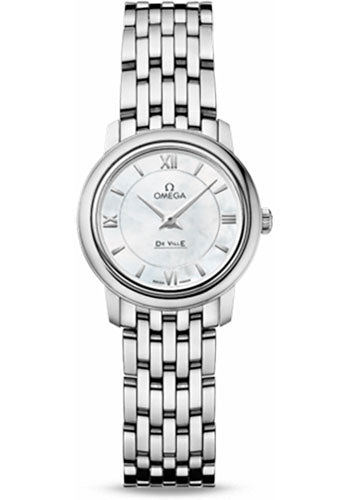 Omega De Ville Prestige Quartz Watch - 24.4 mm Steel Case - Mother-Of-Pearl Dial - 424.10.24.60.05.001