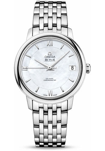 Omega De Ville Prestige Co-Axial Watch - 32.7 mm Steel Case - Mother-Of-Pearl Dial - 424.10.33.20.05.001