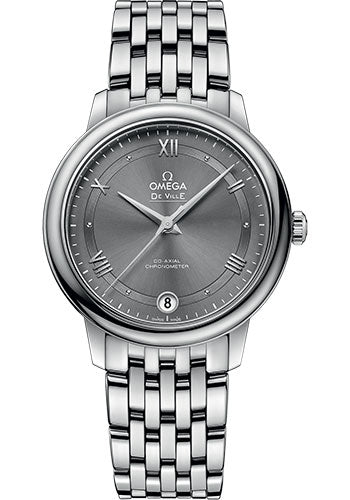 Omega De Ville Prestige Co-Axial Watch - 32.7 mm Steel Case - Grey Dial - 424.10.33.20.06.001