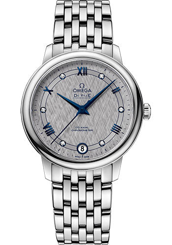 Omega De Ville Prestige Co-Axial Watch - 32.7 mm Steel Case - Grey Dial - 424.10.33.20.56.002