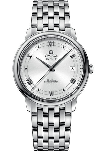 Omega De Ville Prestige Co-Axial Watch - 36.8 mm Steel Case - White Dial - 424.10.37.20.04.001