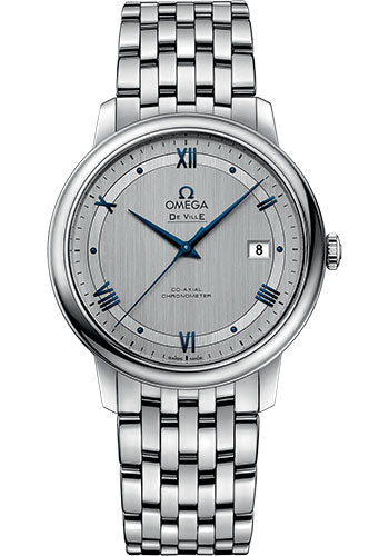 Omega De Ville Prestige Co-Axial Watch - 39.5 mm Steel Case - Rhodium-Silvery Dial - 424.10.40.20.02.001