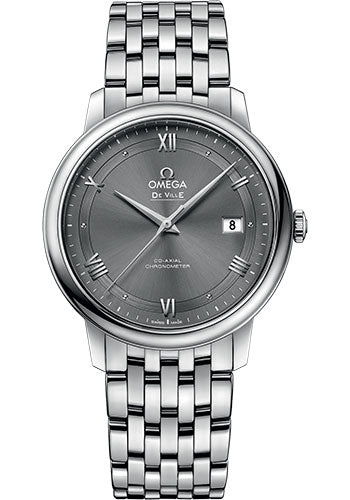 Omega De Ville Prestige Co-Axial Watch - 39.5 mm Steel Case - Grey Dial - 424.10.40.20.06.001