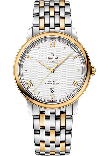 Omega De Ville Prestige Co-Axial - 39.5 mm Steel And Yellow Gold Case - Grey Dial - 424.20.40.20.02.005
