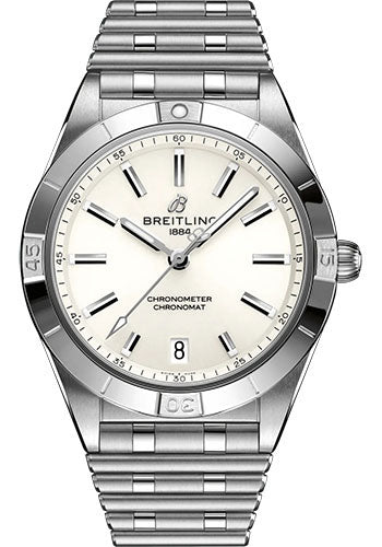 Breitling Chronomat Automatic 36 Watch - Stainless Steel - White Dial - Metal Bracelet - A10380101A3A1