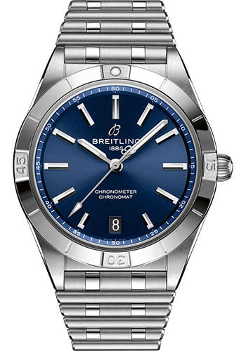 Breitling Chronomat Automatic 36 Watch - Stainless Steel - Blue Dial - Metal Bracelet - A10380101C1A1