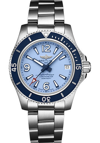 Breitling Superocean Automatic 36 Watch - Steel - Blue Dial - Steel Bracelet - A17316D81C1A1