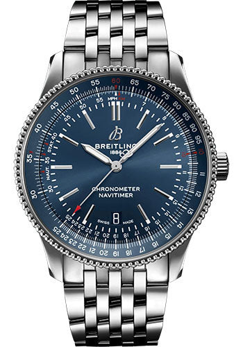 Breitling Navitimer Automatic 41 Watch - Stainless Steel - Blue Dial - Metal Bracelet - A17326161C1A1