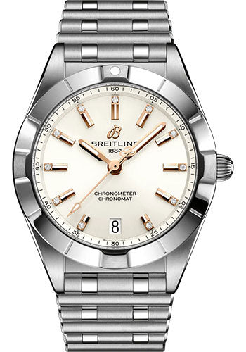 Breitling Chronomat 32 Watch - Stainless Steel - White Diamond Dial - Metal Bracelet - A77310101A3A1