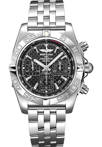 Breitling Chronomat 44 Watch - Steel polished - Carbon Dial - Steel Bracelet - AB0110121B2A1