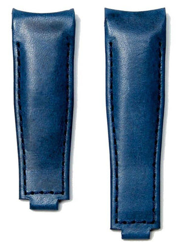 Everest Curved Blue End Leather For Rolex 40mm Model