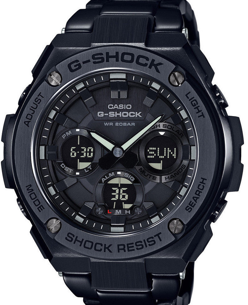 G-Shock Analog Aviation Series Black Steel GSTS110BD-1BCR Watch