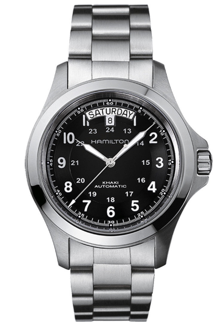 Hamilton Khaki King II Day Date Automatic Stainless Steel Black Dial 40mm H64455133 Watch