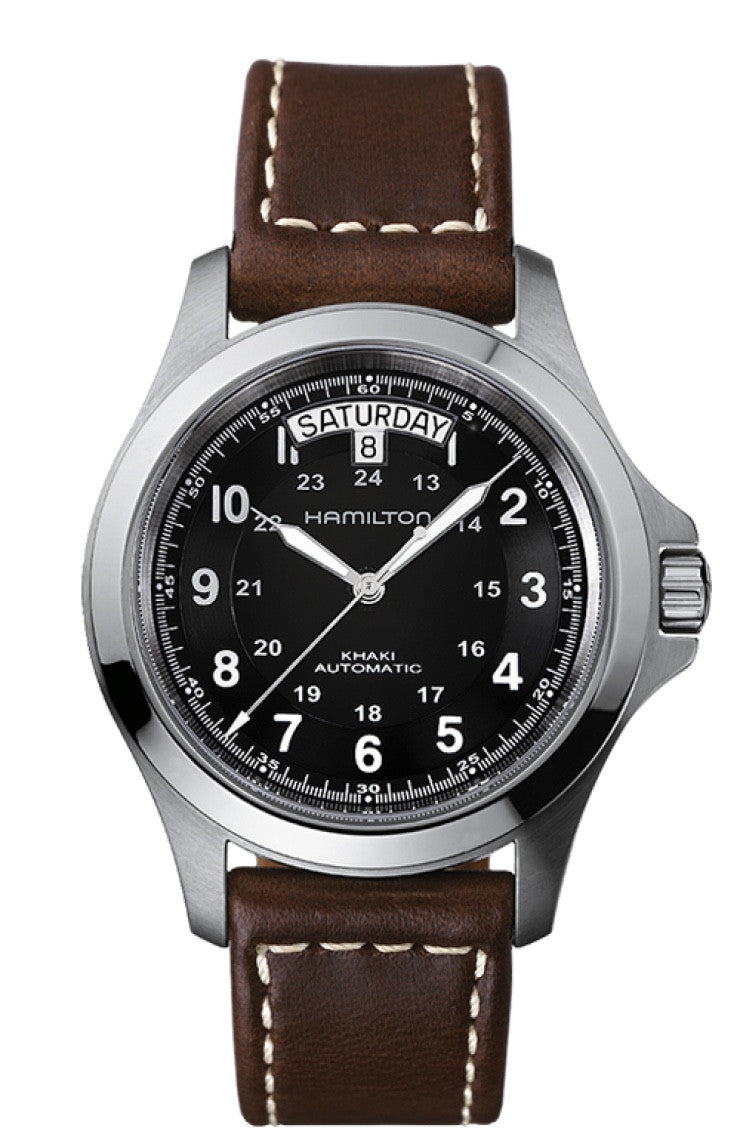 Hamilton Khaki King II Day Date Automatic Stainless Steel Black Dial 40mm H64455533 Watch