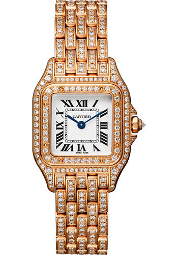 Cartier Panthere de Cartier Watch - 22 mm Pink Gold Diamond Case - Diamond Bracelet - HPI01131
