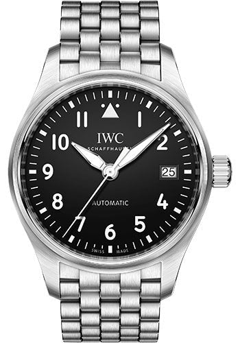 IWC Pilot's Watch Automatic 36 - 36.0 mm Stainless Steel Case - Black Dial - Steel Bracelet - IW324010