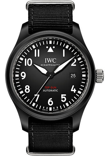 IWC Pilot's Watch Automatic TOP GUN - 41.0 mm Ceramic Case - Black Dial - Black Textile Strap - IW326901