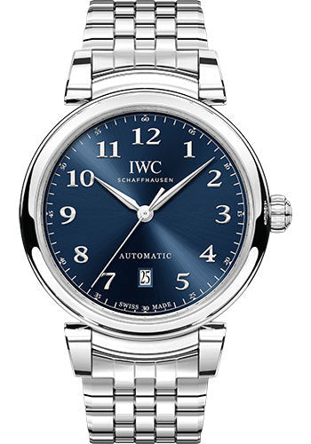IWC Da Vinci Automatic Watch - 40.4 mm Stainless Steel Case - Blue Dial - Steel Bracelet - IW356605