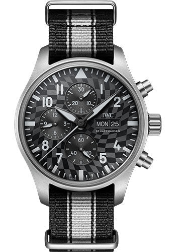 IWC Pilot’s Watch Chronograph Edition IWC x Hot Wheels™ Racing Works Watch - Titanium Case - Black Dial - Black And Grey Textile Strap Limited Edition of 50 - IW377904
