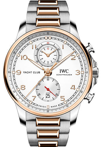 IWC Portugieser Yacht Club Chronograph - Stainless Steel Case - Silver-Plated Dial - 18 Ct 5N Gold And Stainless Steel Bracelet - IW390703