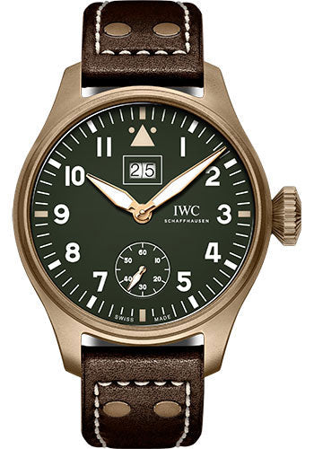 IWC Big Pilot’s Watch Big Date Spitfire Edition Mission Accomplished - Bronze Case - Green Dial - Brown Calfskin Strap Limited Edition of 500 - IW510506