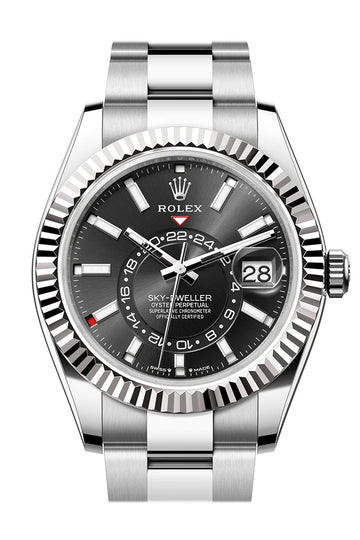 Rolex Sky Dweller 42 Black Dial Stainless Steel Oyster Mens Watch 336934