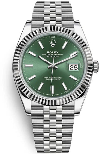 Rolex Datejust 126334 Mint Green Dial Jubilee Bracelet Watch