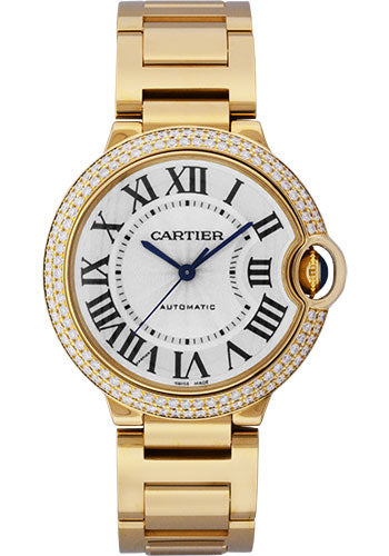 Cartier Ballon Bleu de Cartier Watch - Medium Yellow Gold Case - Diamond Bezel - WE9004Z3